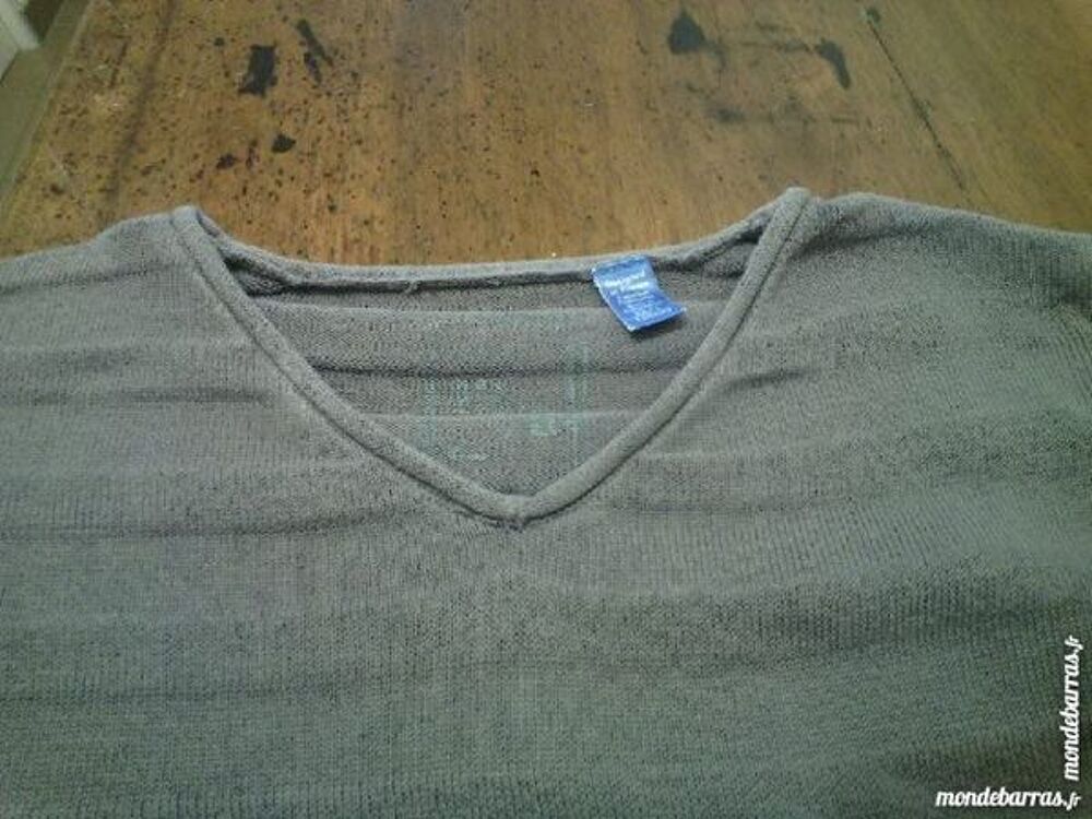 Pull coton 8 ans OKA&Iuml;DI coloris prune - TBE Vêtements enfants