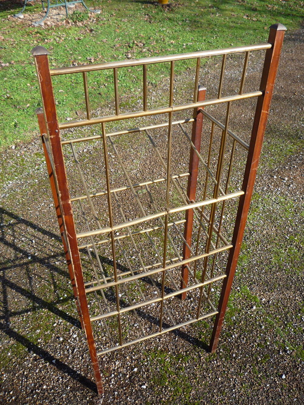 Etag&egrave;re &agrave; chaussure/meuble anglais/bois et bronze Meubles