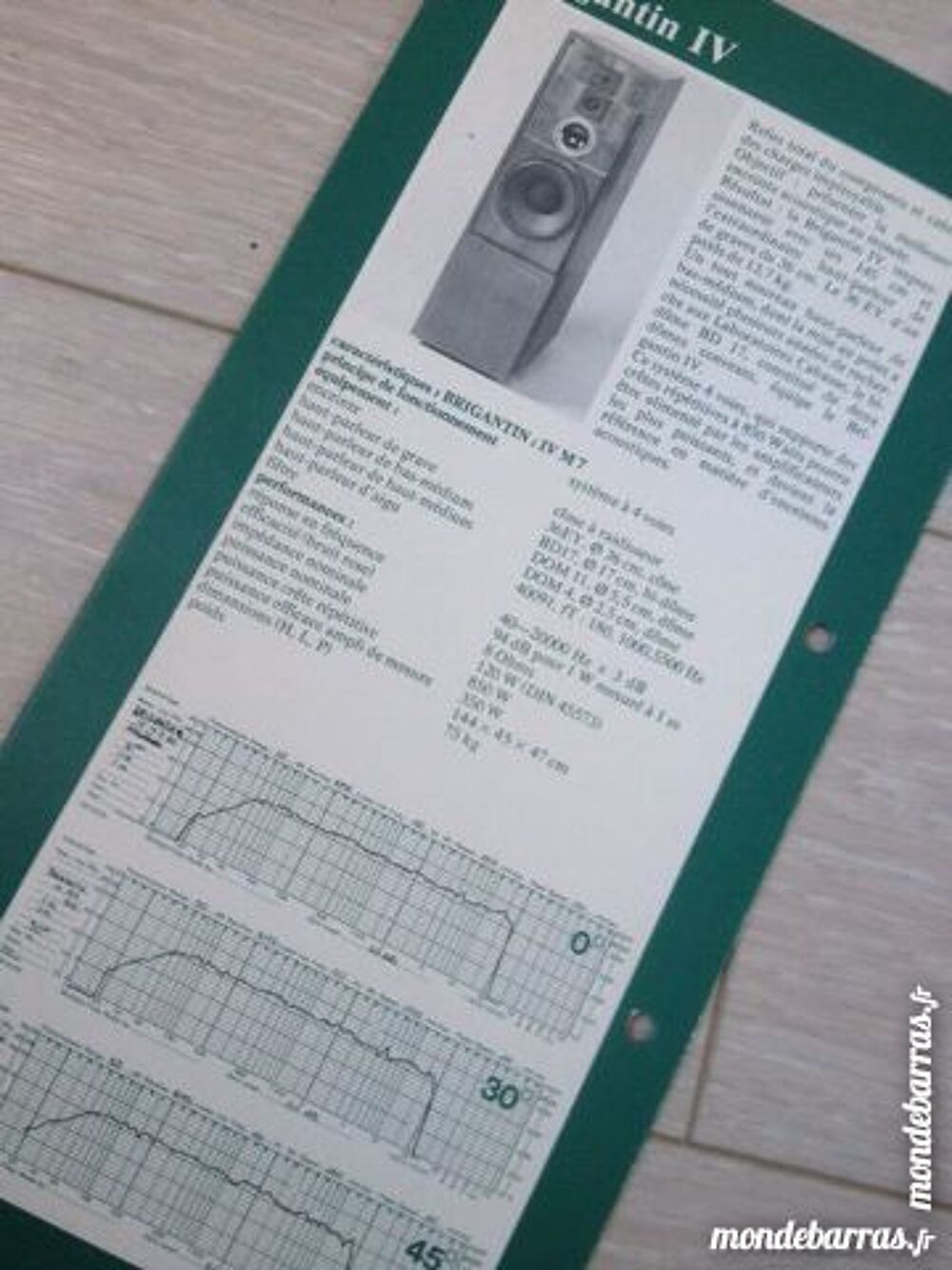 Documentation Cabasse 4p Audio et hifi