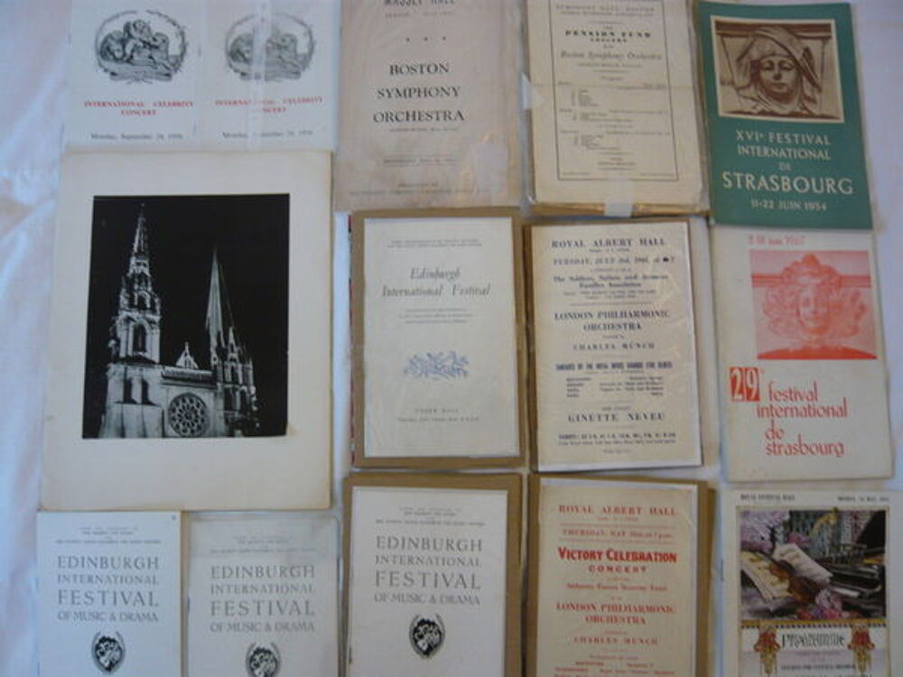 Charles Munch Programmes de Concerts 