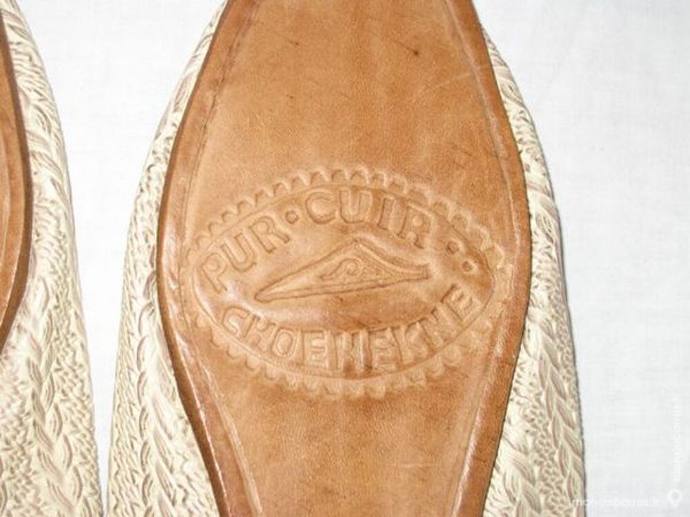 Babouches Beige et or Femme Pointure 38 Chaussures