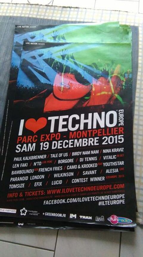 Affiches festival i love techno 2015 Montpellier 5 Toulouse (31)