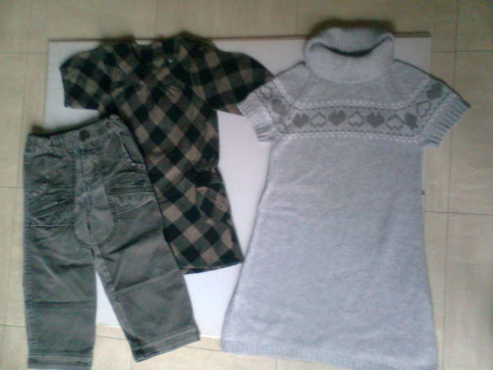 P&Auml;NTALON jean, 2 ROBES - 2 ans - zoe Puériculture