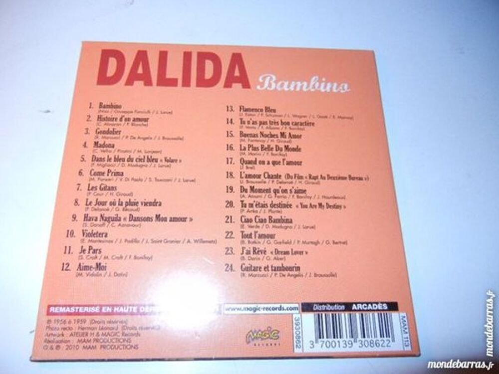 Dalida bambino CD et vinyles