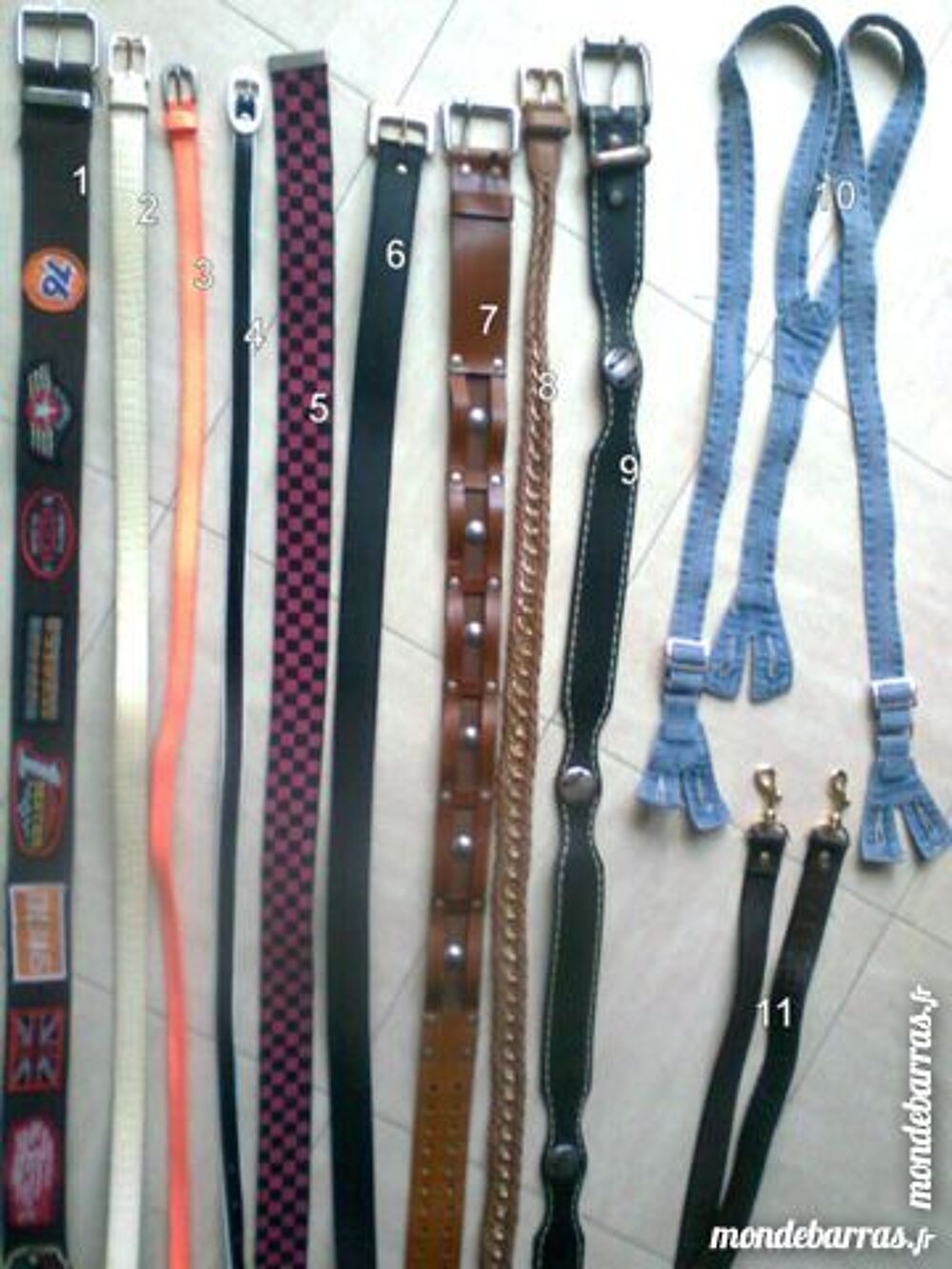 lots de ceintures diverses - zoe Bijoux et montres