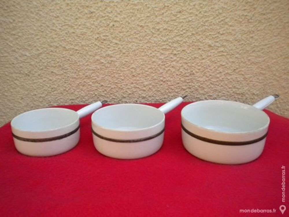3 CASSEROLES c&eacute;ramique &eacute;maill&eacute;e Cuisine