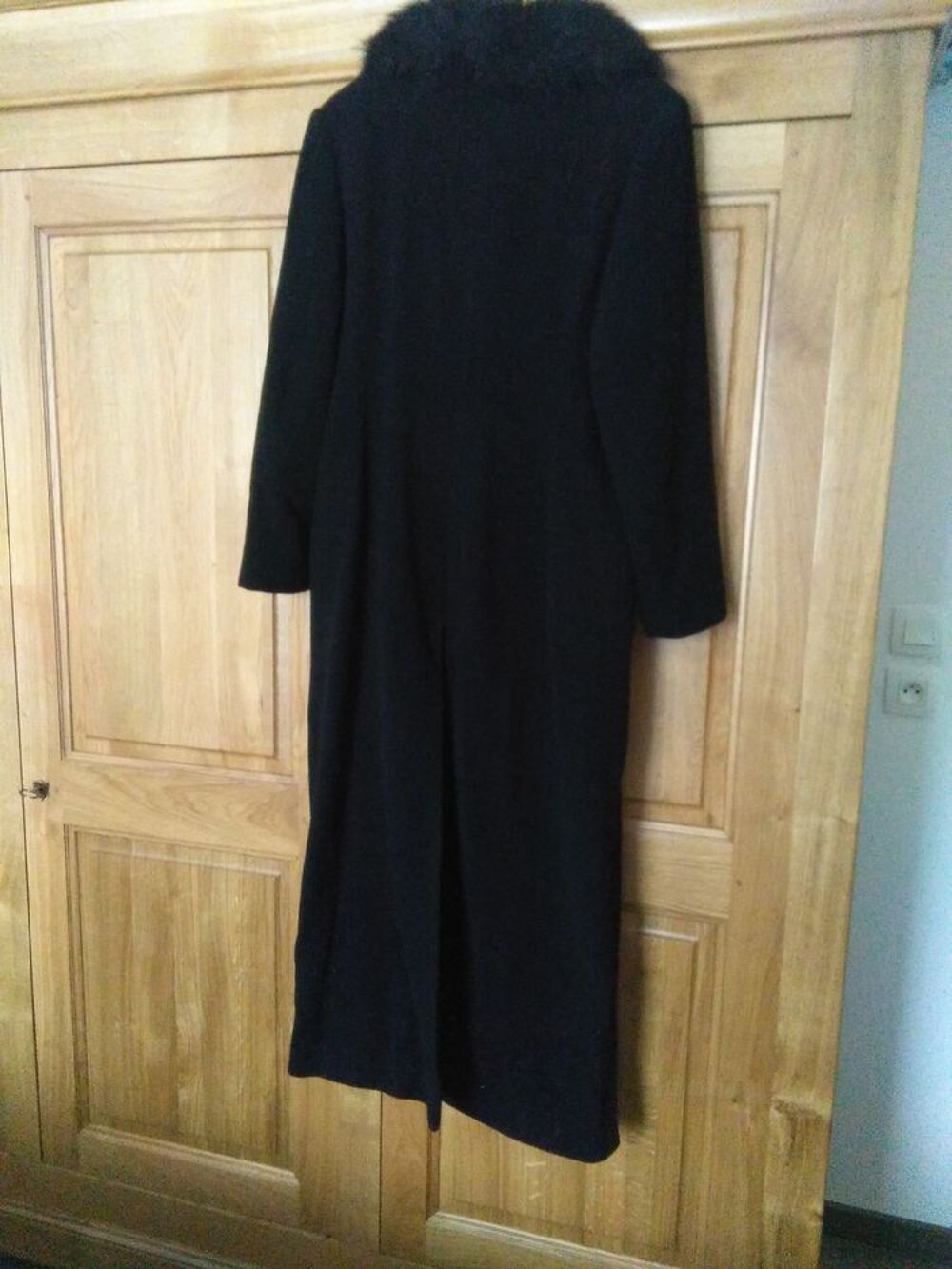 Manteau noir laine long Vêtements