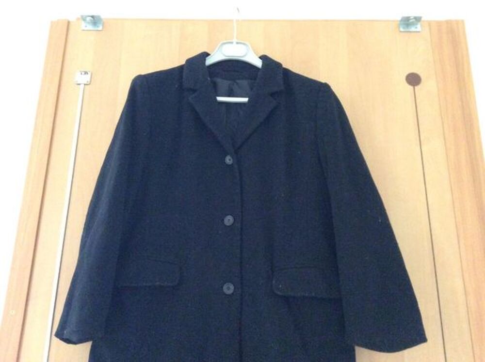 Manteau noir en laine Vêtements