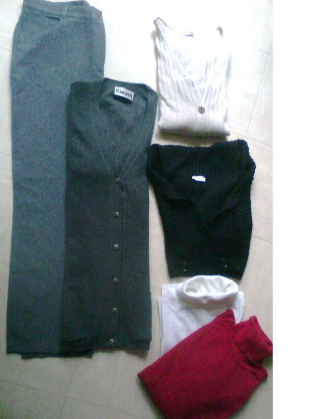 pantalon gris, cols roul&eacute;s, gilets - zoe Vêtements