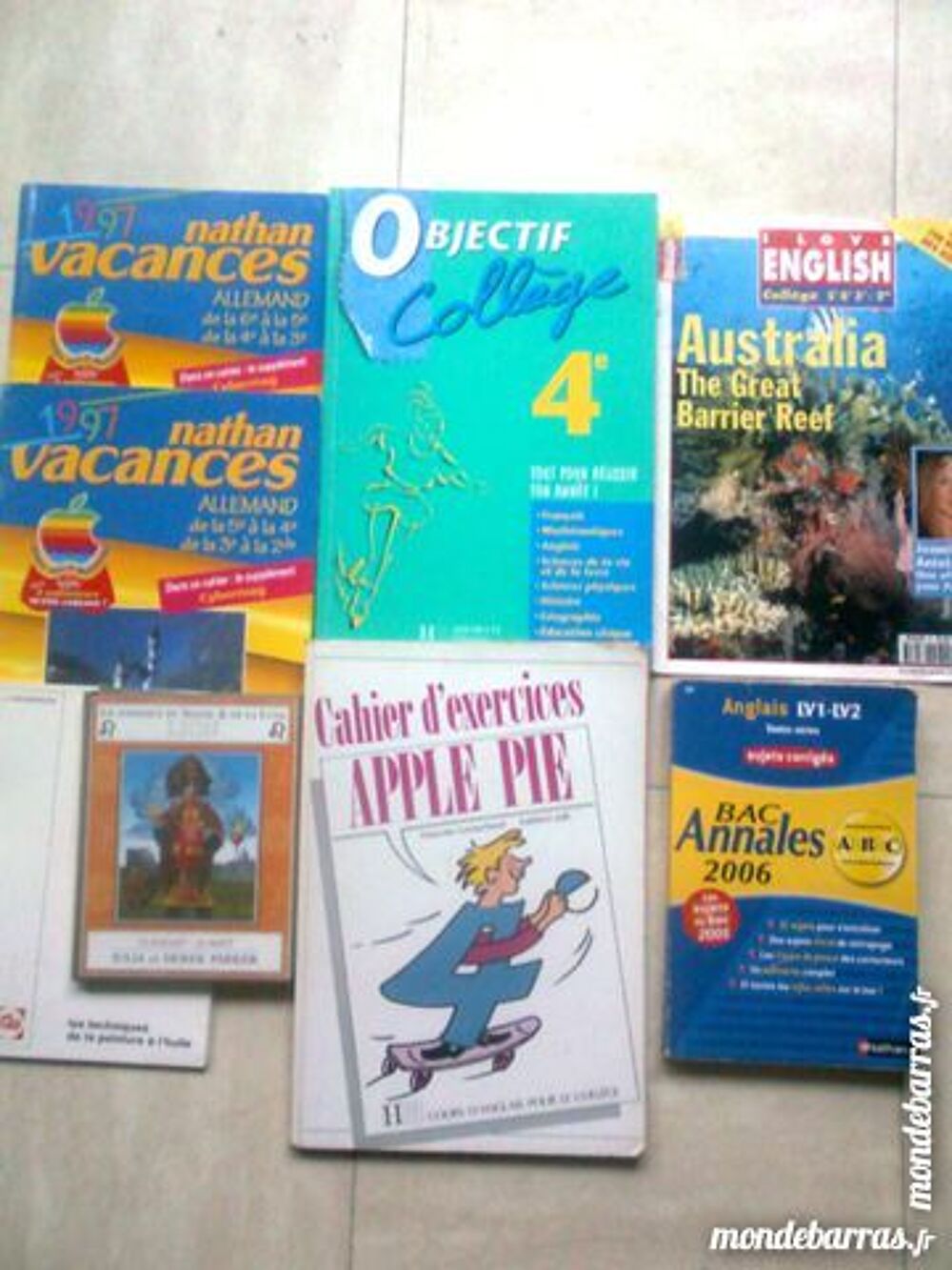 8 livres scolaires et magazines -zoe Livres et BD