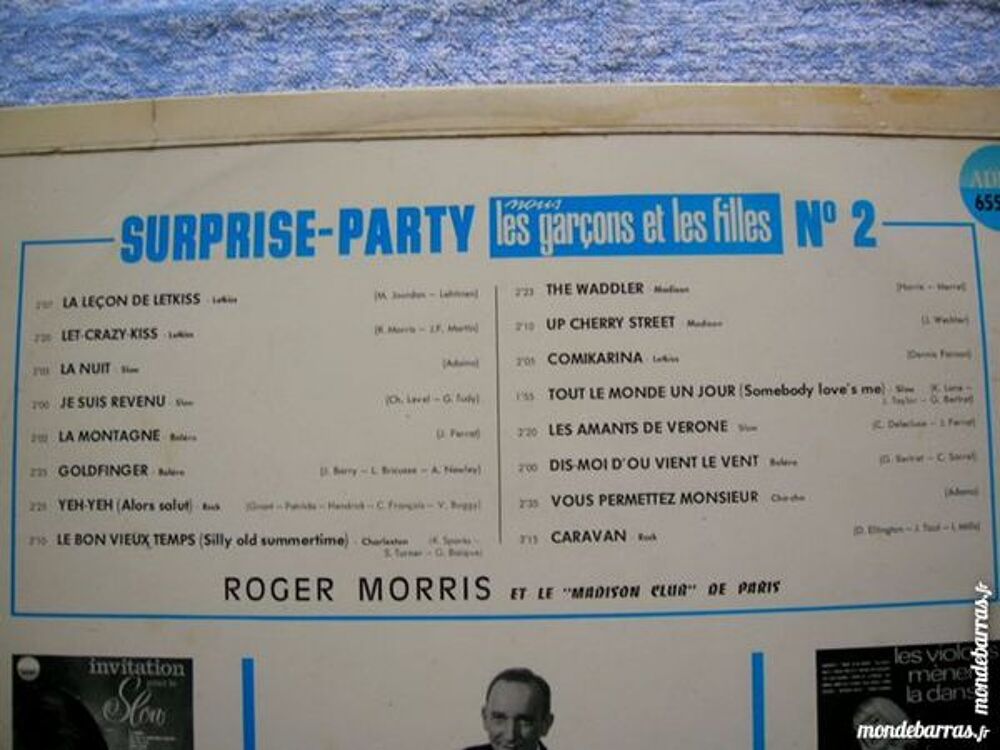 33 TOURS ROGER MORRIS ET LE MADISON CLUB DE PARIS CD et vinyles