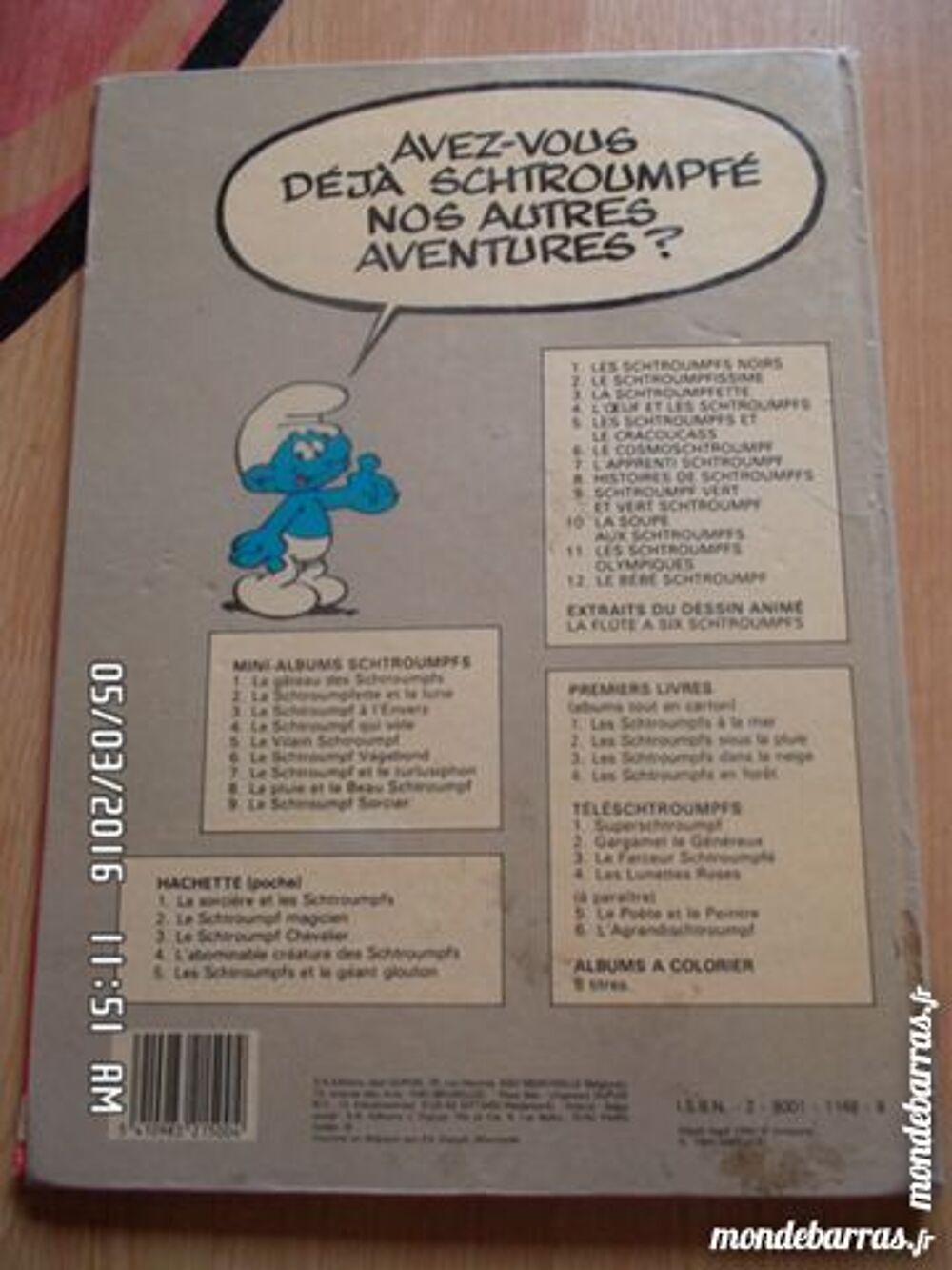 BD LE BEBE SCHTROUMPF Livres et BD