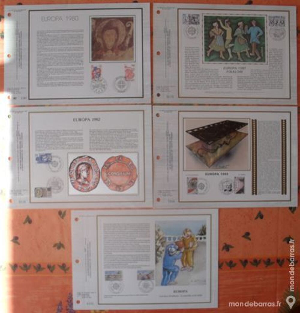 17 Feuillets Philat&eacute;liques CEF th&egrave;me EUROPA 