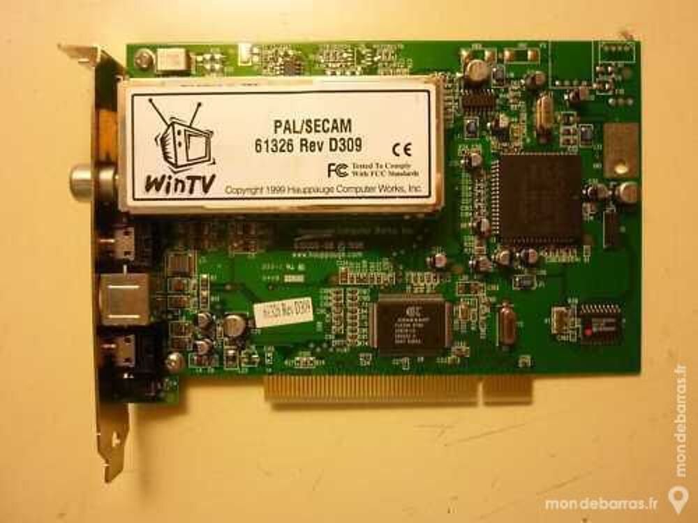 Carte HAUPPAUGE Win TV - r&eacute;ception UHF-VHF Matériel informatique