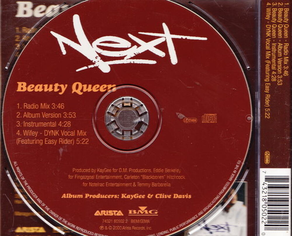 Maxi CD Next - Beauty queen
CD et vinyles