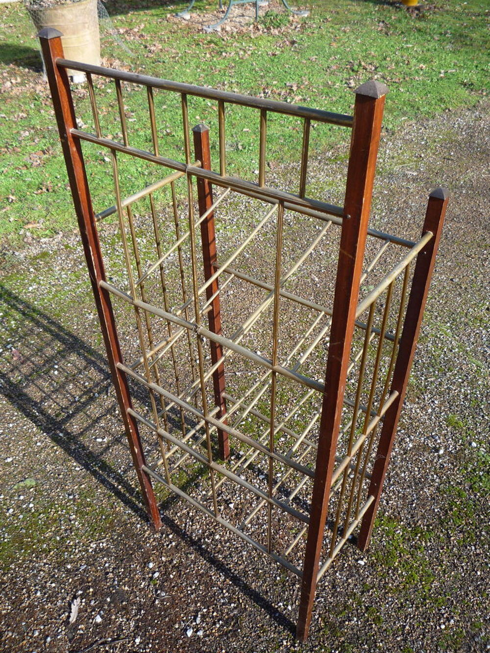 Etag&egrave;re &agrave; chaussure/meuble anglais/bois et bronze Meubles