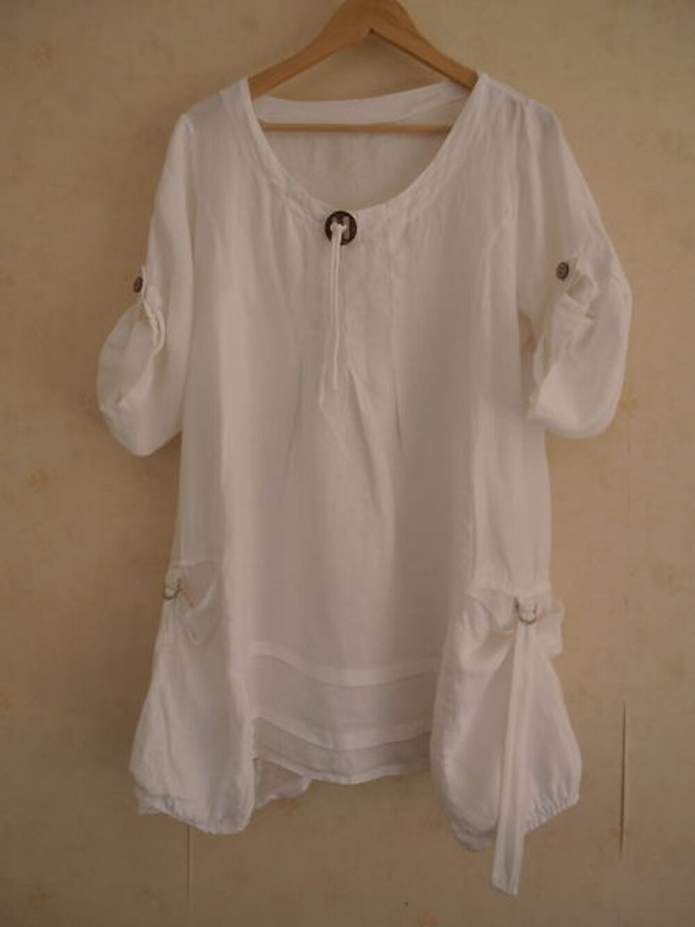 Tunique en lin blanche Vêtements