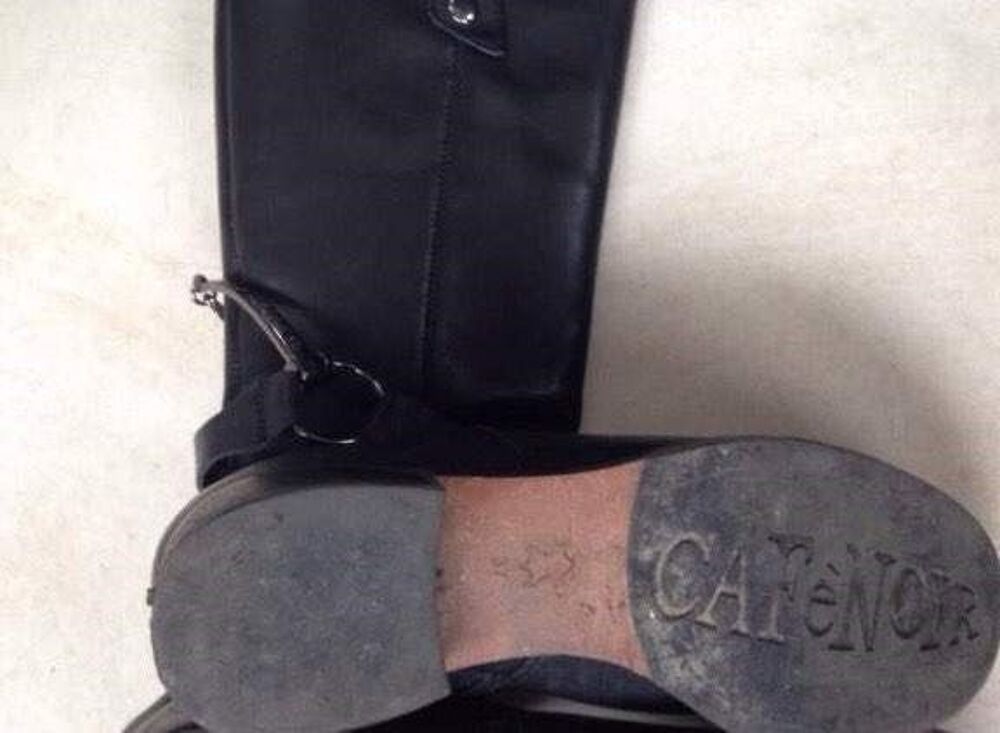 Bottes CAFE NOIR en cuir coloris noir Chaussures