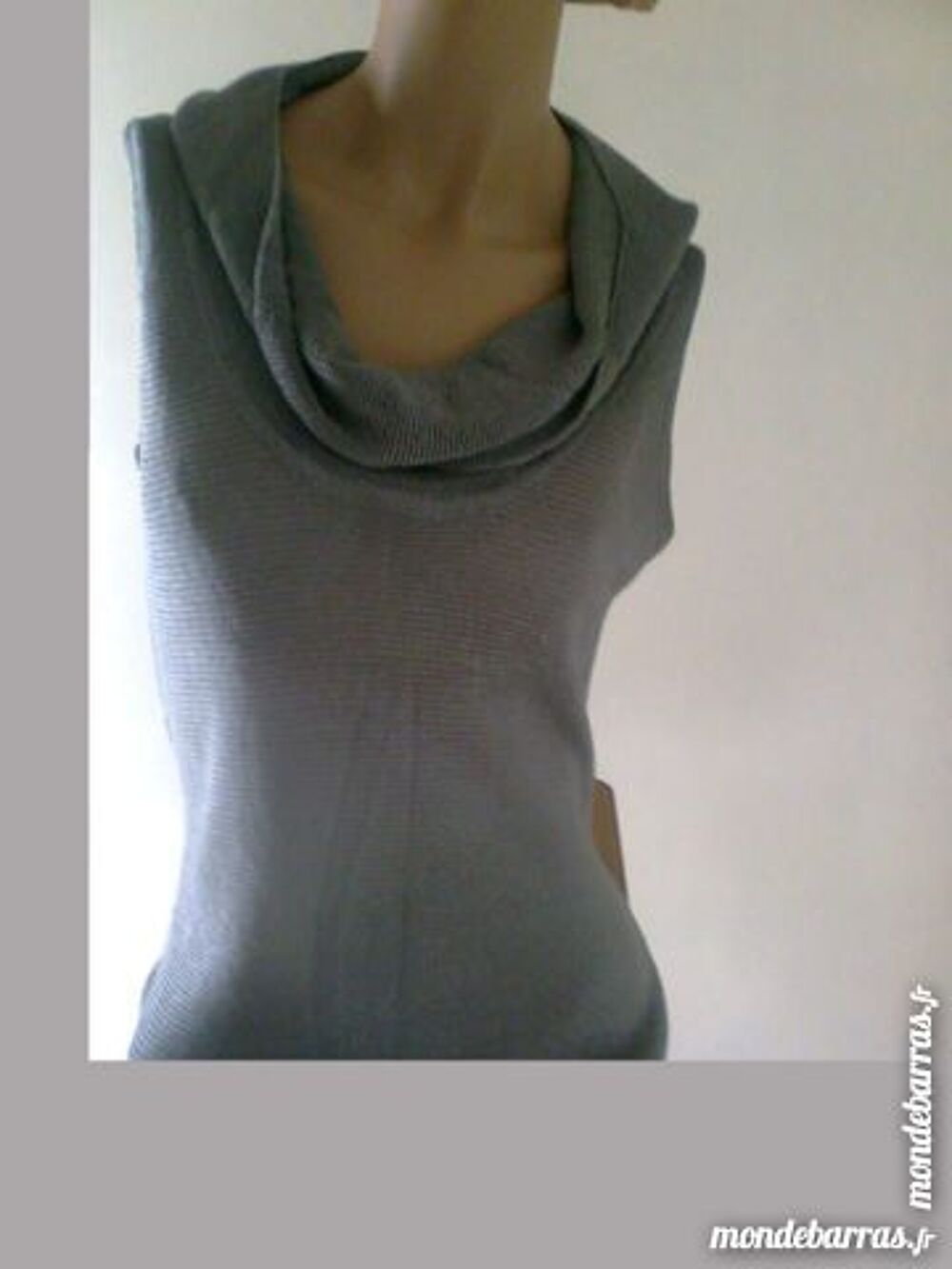 pull tr&egrave;s long argent&eacute; avec capuche - zoe Vêtements