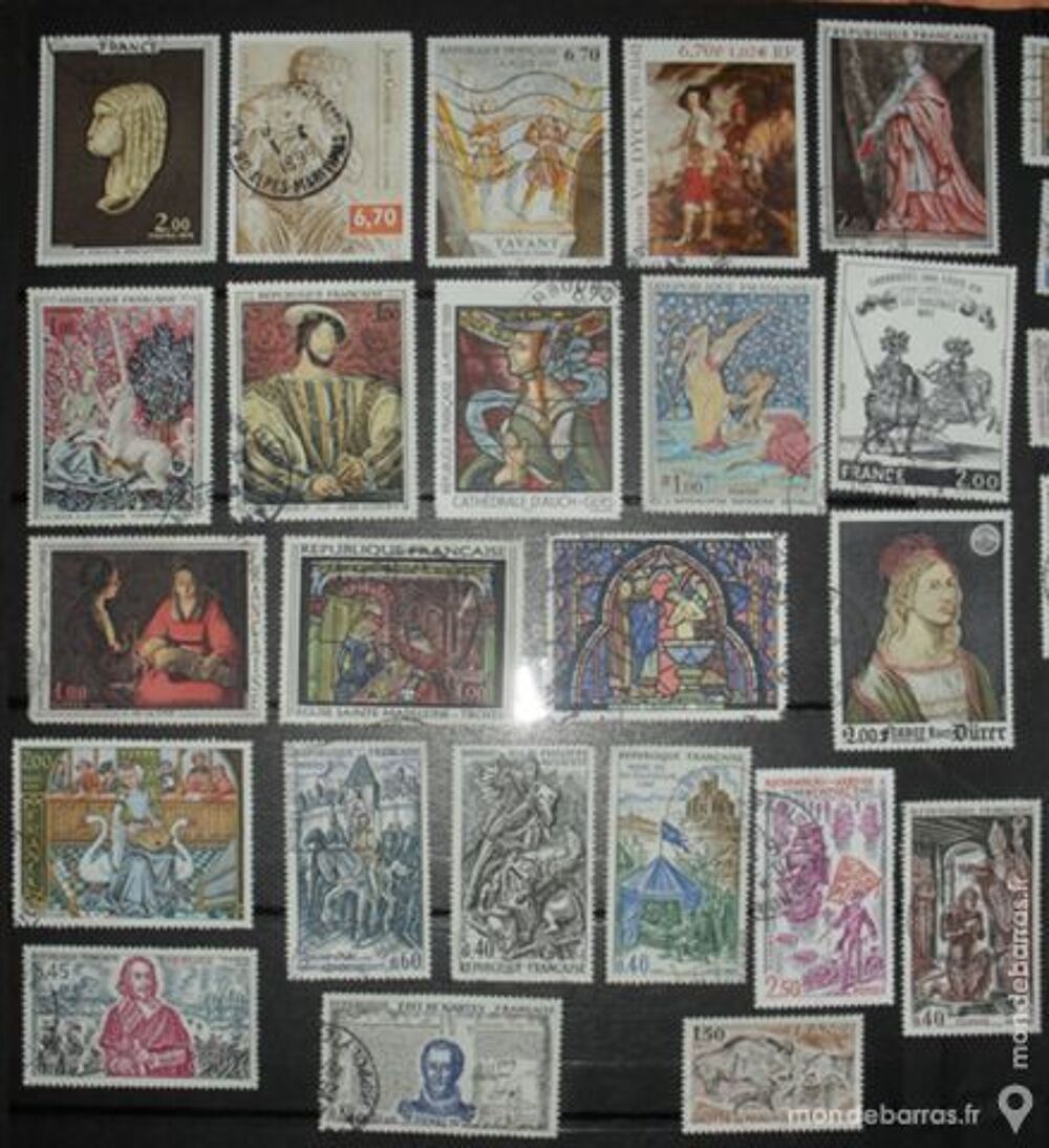 55 timbres fran&ccedil;ais th&egrave;me Histoire avant 1789 