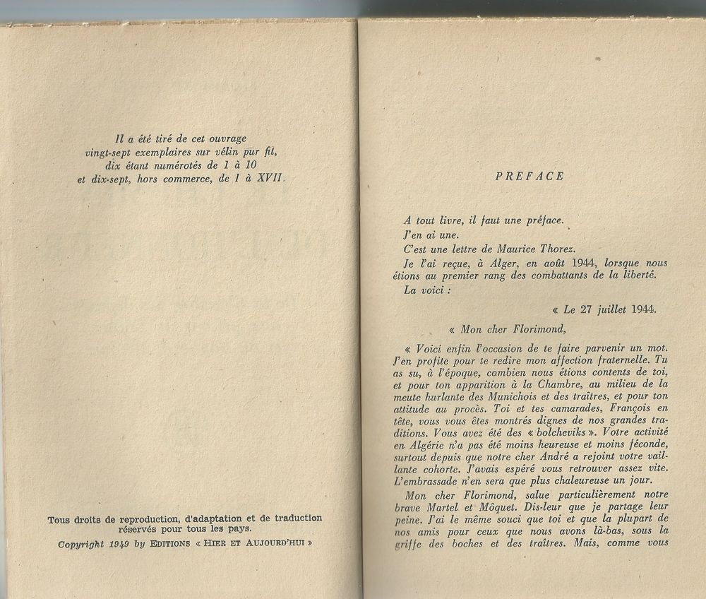 livre ,le chemin de l&acute;honneur par florimond bonte 1949 Livres et BD
