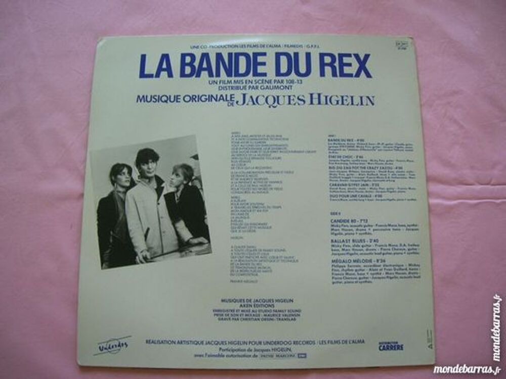 33 TOURS HIGELIN La bande du REX - BOF CD et vinyles