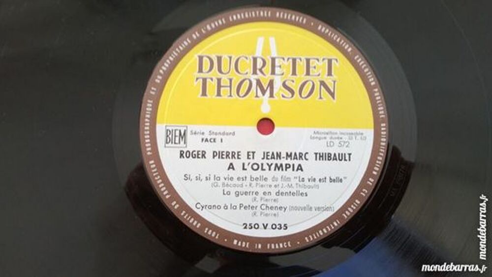 Disque vinyle 33 t 1/3 R Pierre et J M Thibault CD et vinyles