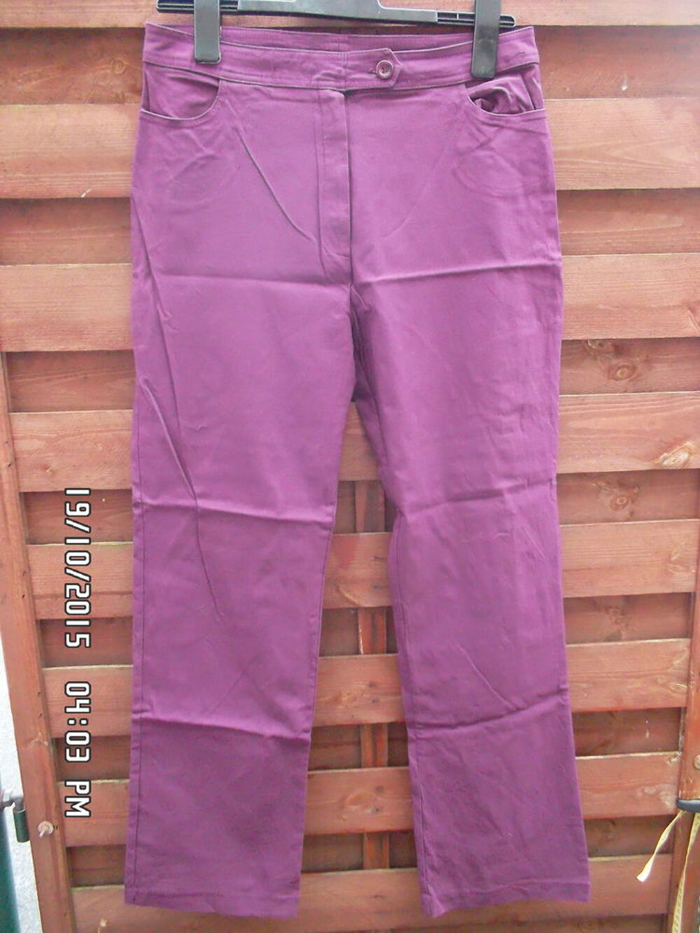 PANTALON VIOLET*JUSTE 3E*KIKI60230 Vêtements