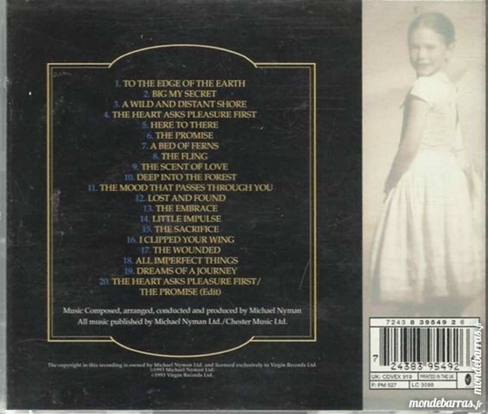 CD The Piano (La le&ccedil;on de piano) : Original music CD et vinyles