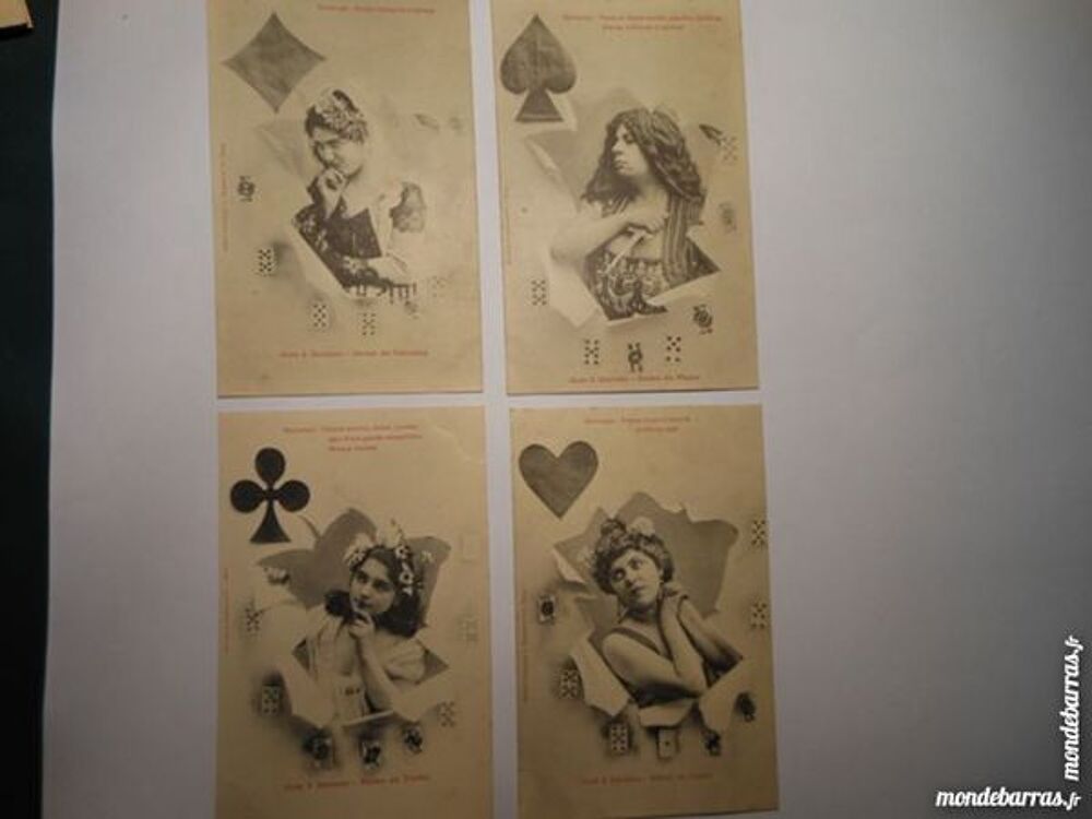 CPA serie de 8 Horoscope 4 valets 4dames 28G2 