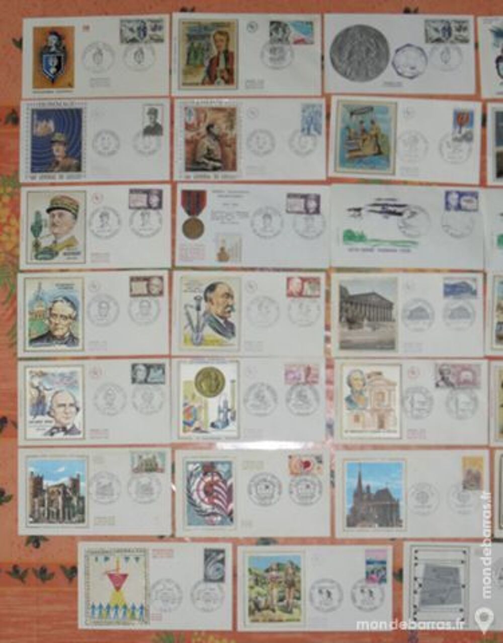 34 enveloppes 1er Jour 1970-1972 