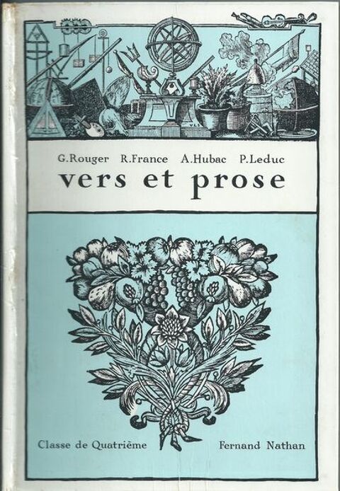 1 livre de po�sie ; vers et prose classe 4�me 6 Tours (37)