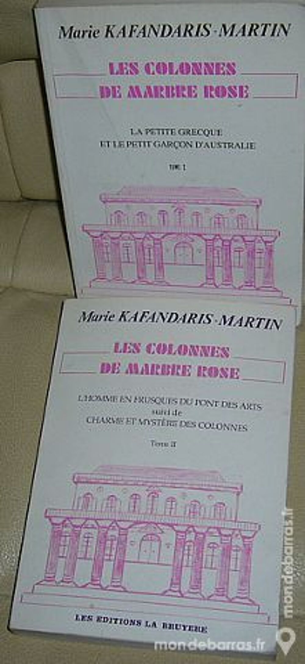 lot de 3 livres les colonnes de marbre rose Tomes Livres et BD
