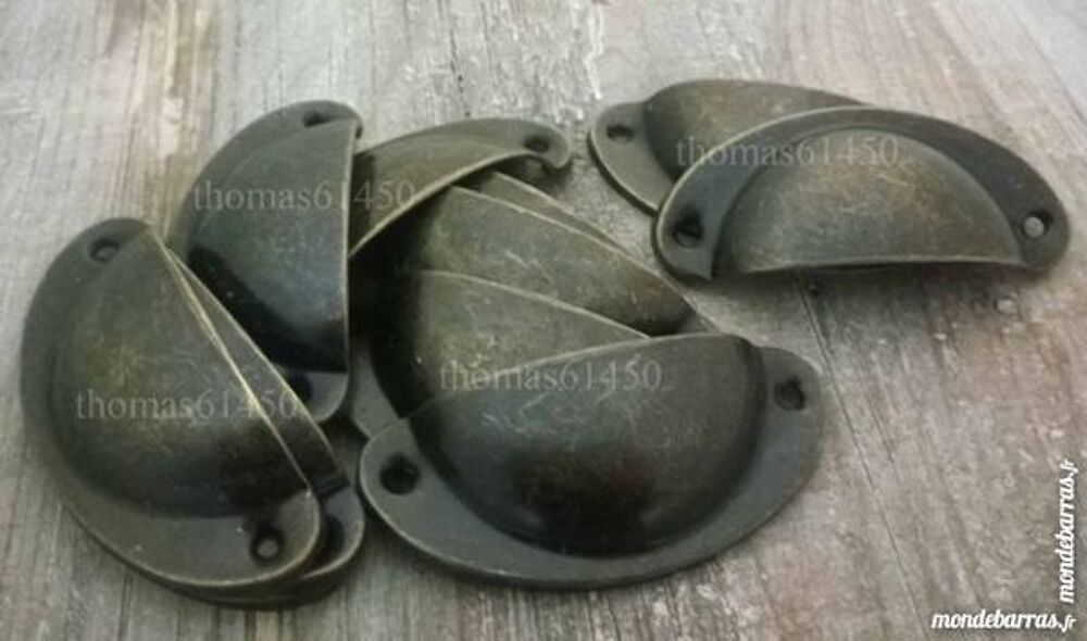 Lot 10 Poign&eacute;e Coquille Fer Tiroir Meuble Bricolage