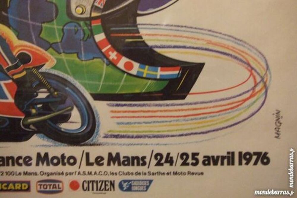 Affiche GP France Moto 1976 