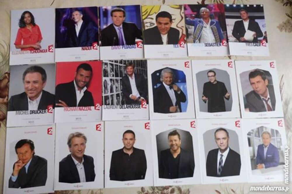 Cartes officielles Pr&eacute;sentateurs Animateurs TV 
