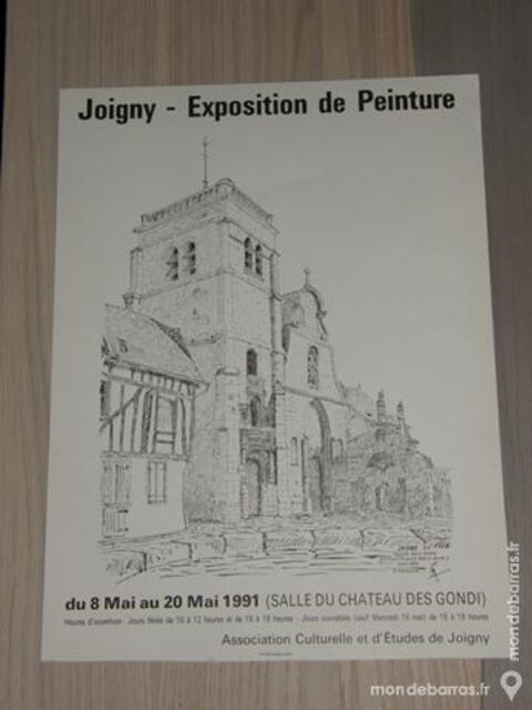 Affiche JOIGNY Exposition de Peinture  Eglise sain 17 Villeneuve-Saint-Georges (94)