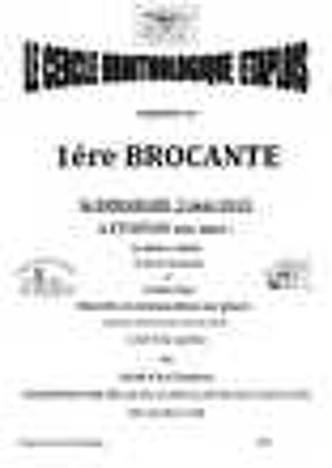 1 ere brocante du COE 