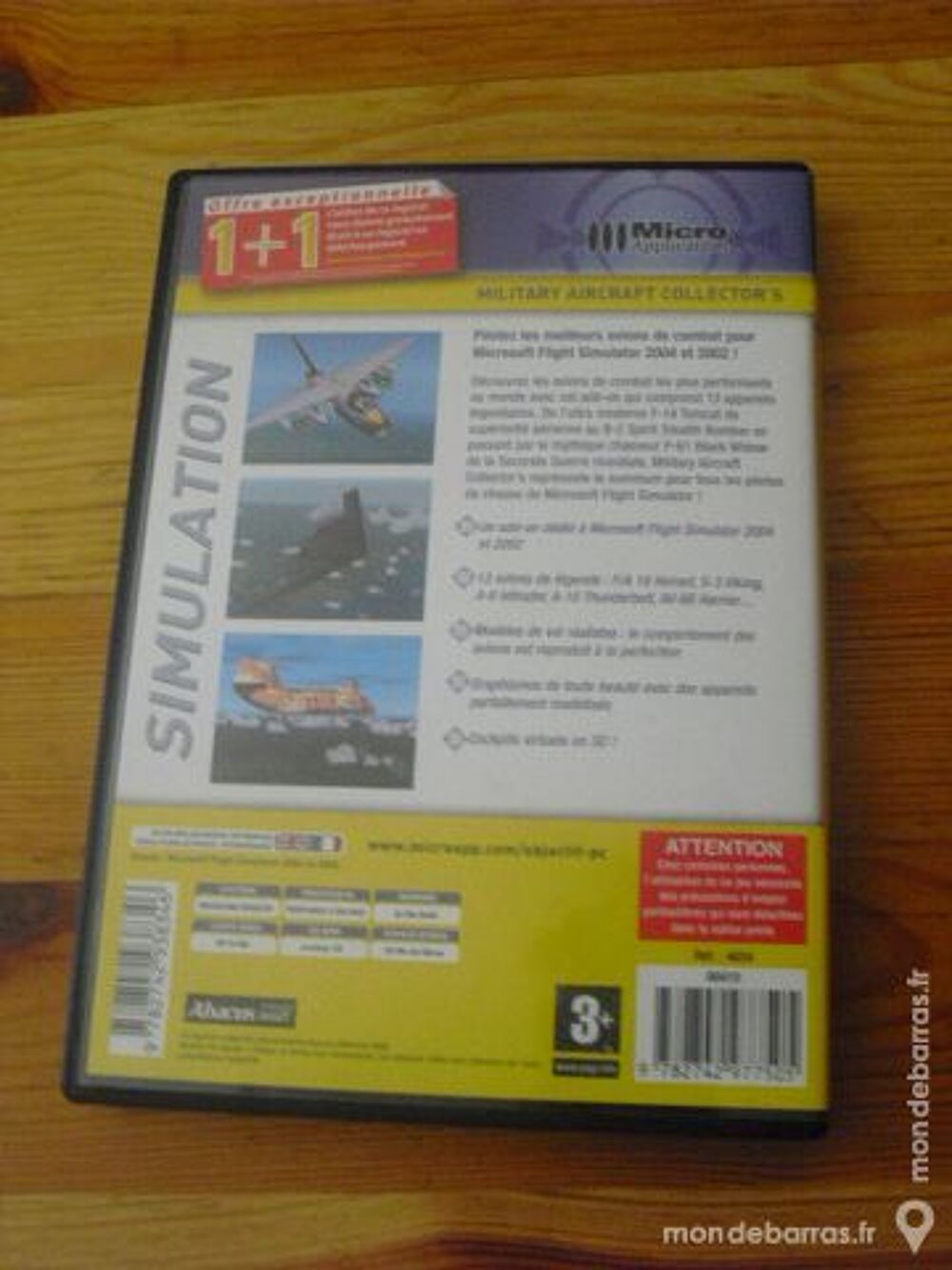 jeu vid&eacute;o PCROM simulation MILITARY AIRCRAFT Consoles et jeux vidéos