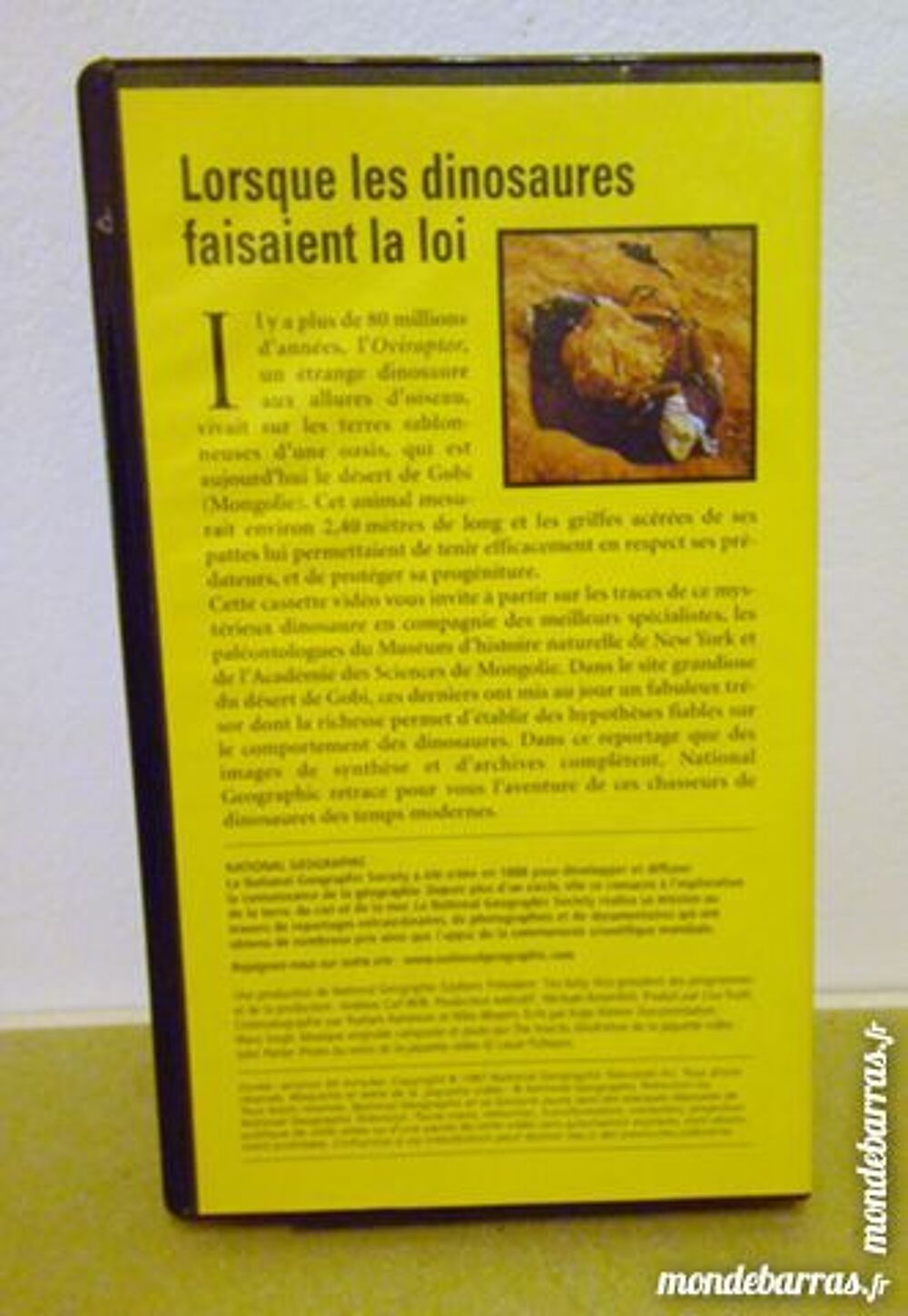 K7 VHS&laquo;chasseurs de dinosaures&raquo;National Geographic DVD et blu-ray
