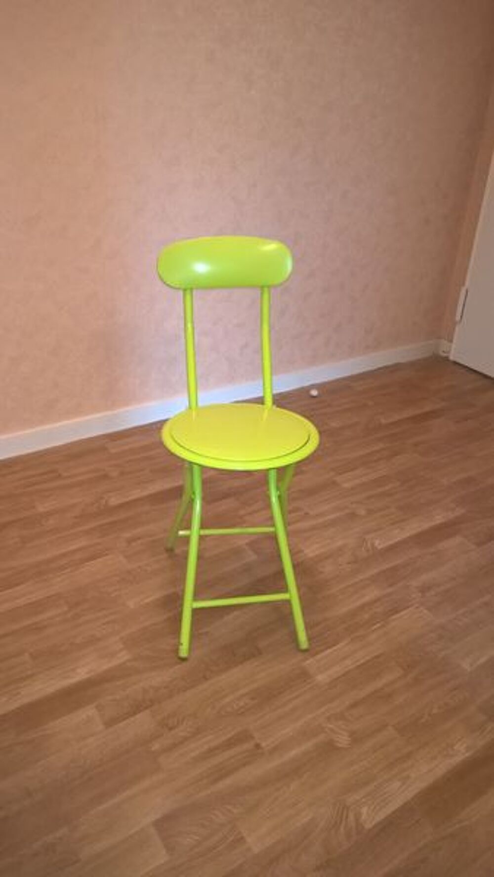 1 chaise PVC VERT ANIS pliante Meubles