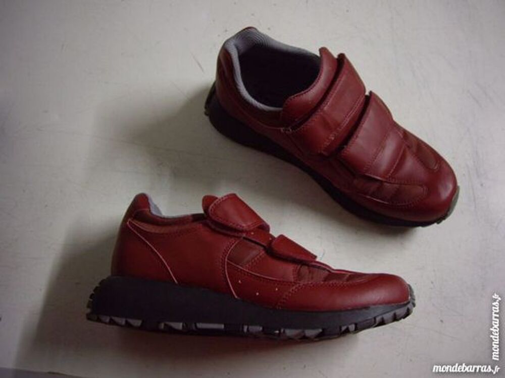 Baskets de ville Rouge &agrave; scratch pt 38-neufs Chaussures
