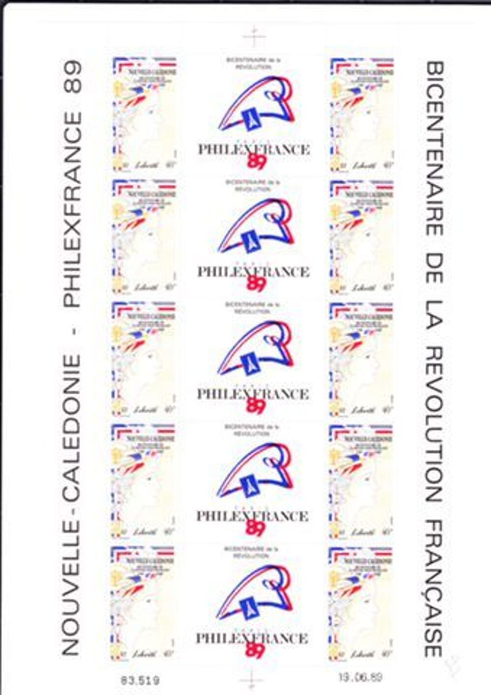 TIMBRES FEUILLET NOUVELLE CALEDONIE NEUF 