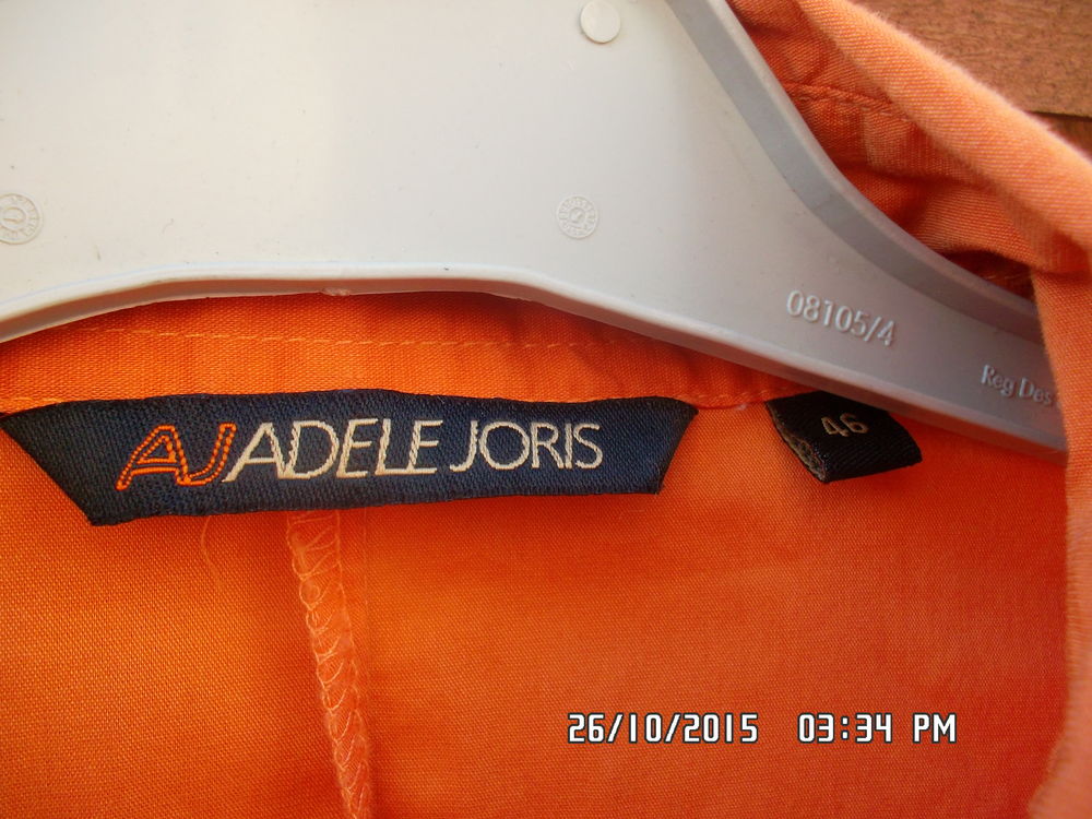 CHEMISIER ORANGE ADELE JORIS*JUSTE 2E*KIKI60230 Vêtements