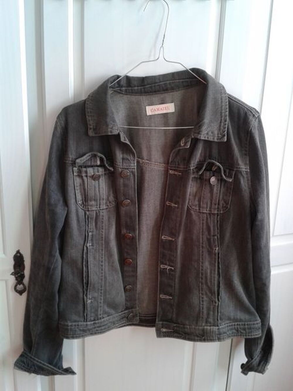 Veste en jean noir (Cama&iuml;eu) Vêtements