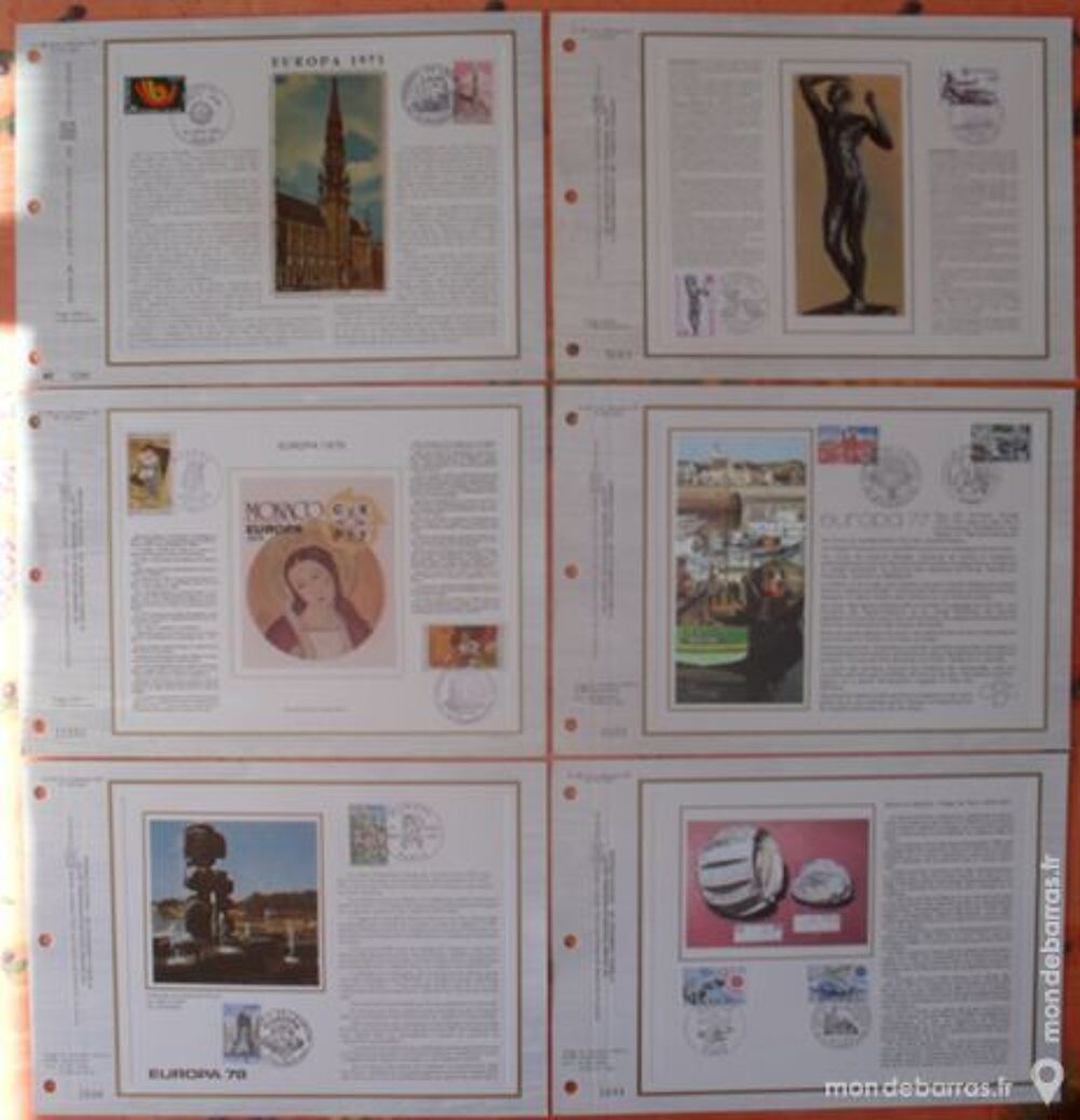 17 Feuillets Philat&eacute;liques CEF th&egrave;me EUROPA 