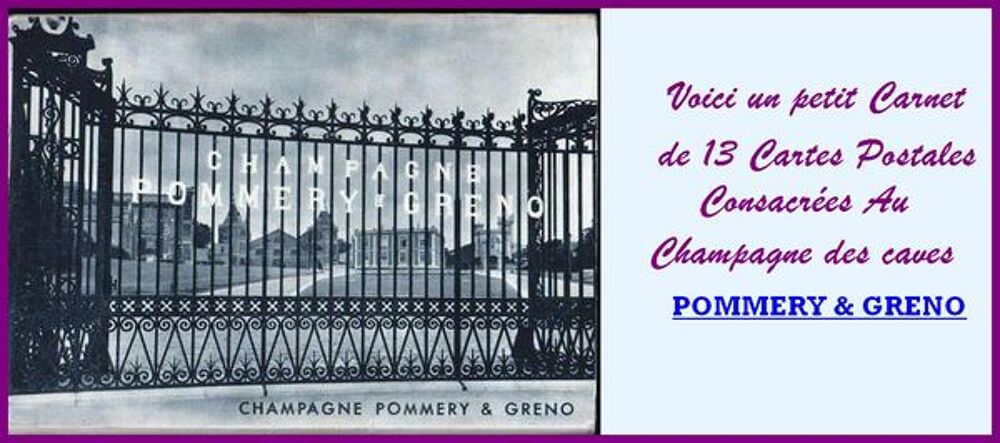 CHAMPAGNE POMMERY &amp; GRENO / prixportcompris 