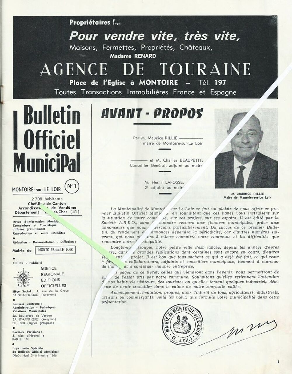 41 livre, 1er bulletin municipal de montoire-sur-le loir Livres et BD