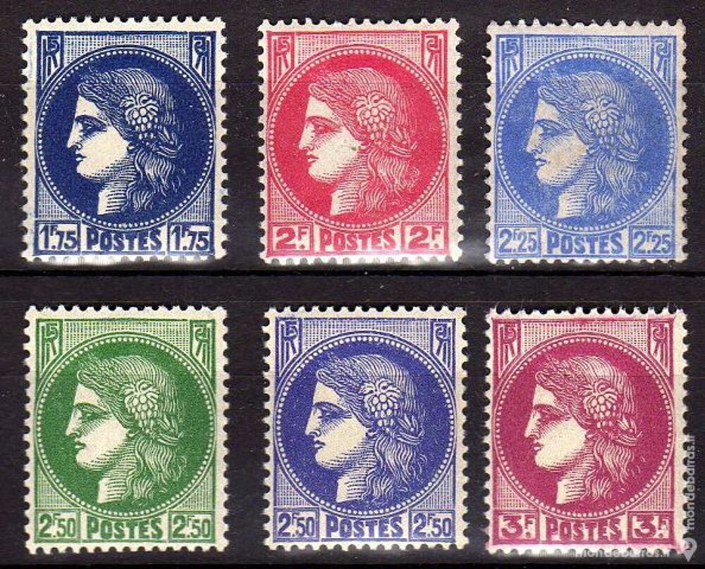 N&deg; 372 &agrave; 376 Timbres France NEUFS** 