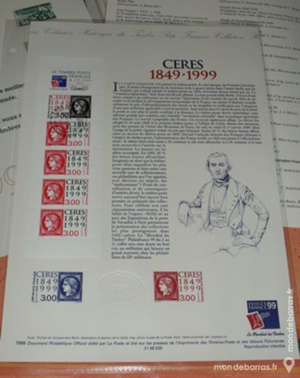 43 Documents Philat&eacute;liques Officiel 1999 